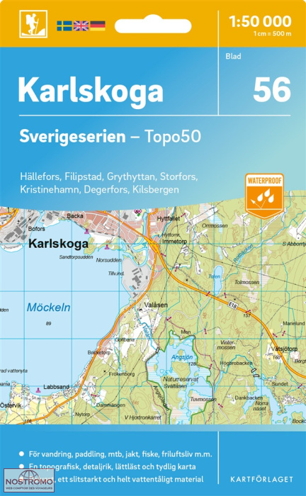 056 KARLSKOGA | carte topographique Kartförlaget