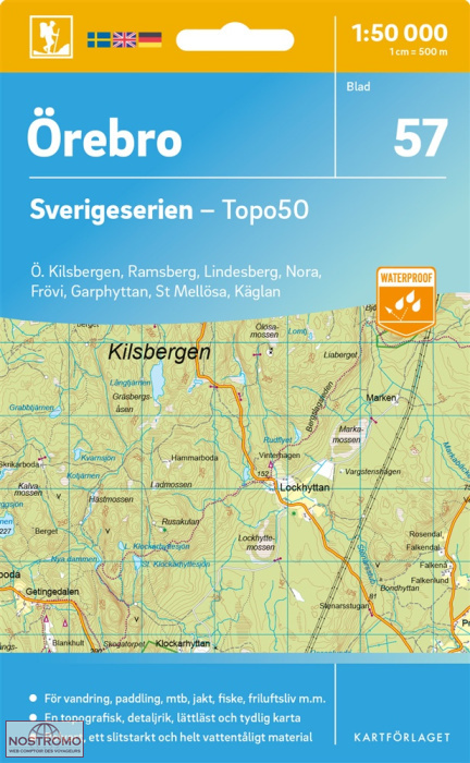057 ÖREBRO | carte topographique Kartförlaget