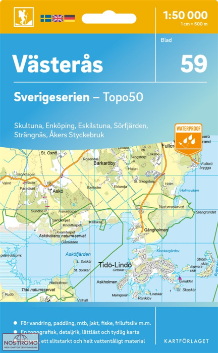 059 VÄSTERÅS | carte topographique Kartförlaget
