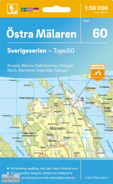 060 ÖSTRA MÄLAREN | carte topographique Kartförlaget