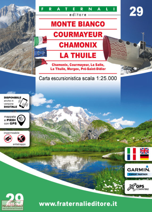 29 MONTE BIANCO - COURMAYEUR | Fraternali hiking map