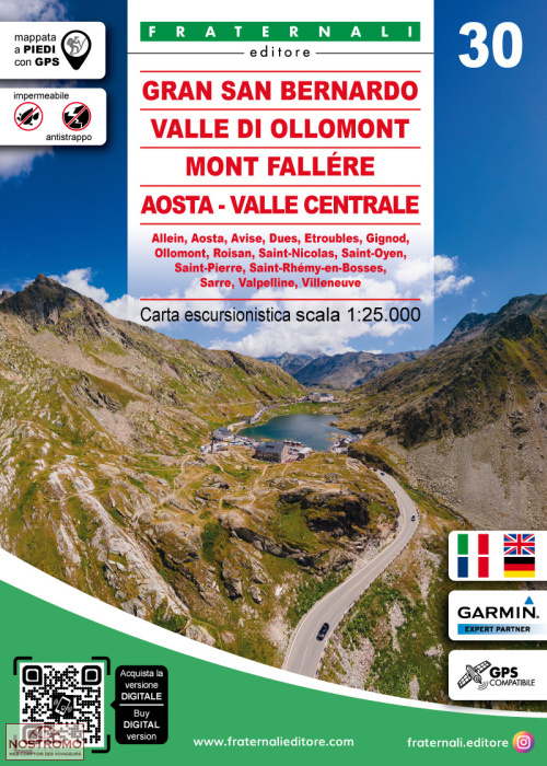 30 GRAN SAN BERNARDO | Fraternali hiking map