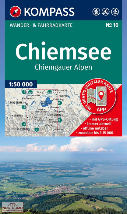 10 CHIEMSEE | carte de randonnée Kompass
