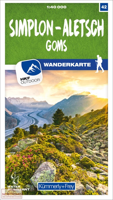 SIMPLON - ALETSCH - GOMS 42 | Kummerly+Frey hiking map