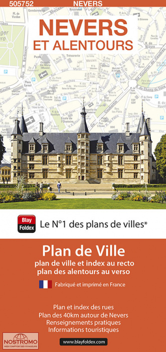 NEVERS ET ALENTOURS | Blay Foldex street map