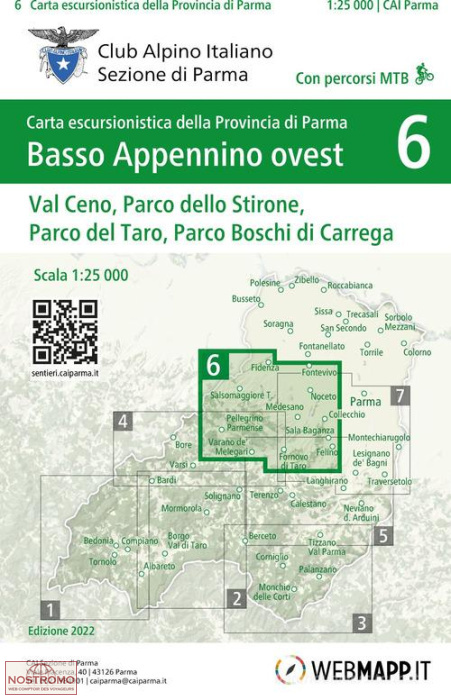 06 BASSO APPENNINO OVEST | CAI Parma hiking map