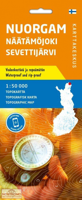 NUORGAM - NÄÄTÄMÖJOKI - SEVETTIJÄRVI | carte topographique Karttakeskus