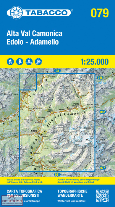 079 ALTA VAL CAMONICA | Tabacco hiking map