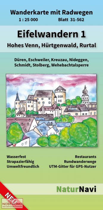 EIFELWANDERN 1 - HOHES VENN-HÜRTGENWALD-RURTAL | carte de randonnée NaturNavi