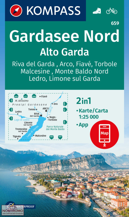 659 GARDASEE NORD / ALTO GARDA | Kompass hiking map