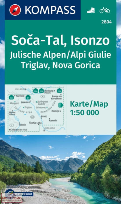 2804 SOCA-TAL - ISONZO | Kompass hiking map