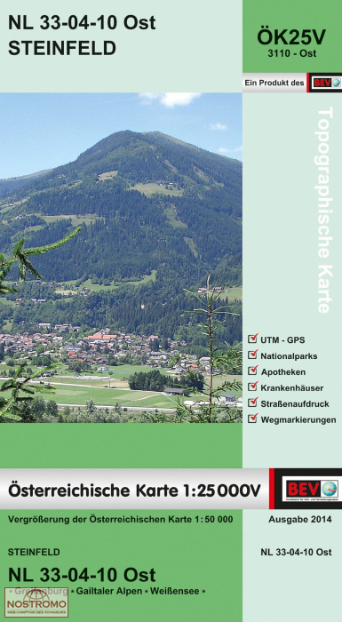 3110-OST STEINFELD | carte topographique BEV