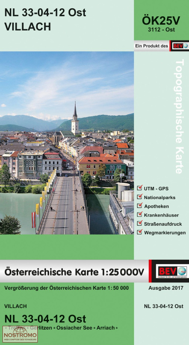 3112-OST VILLACH | carte topographique BEV