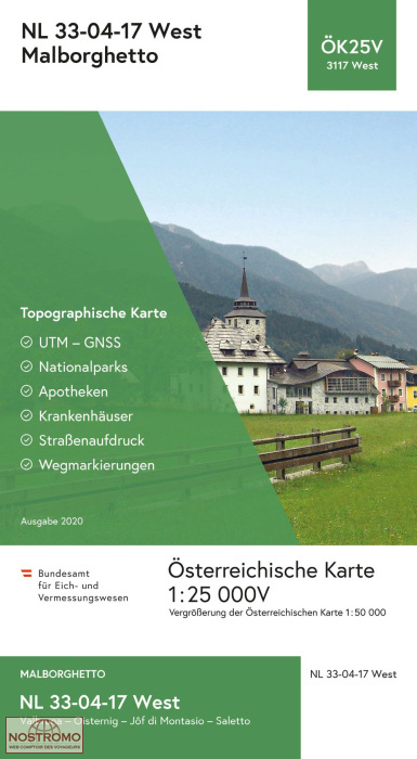 3117-WEST MALBORGHETTO | carte topographique BEV