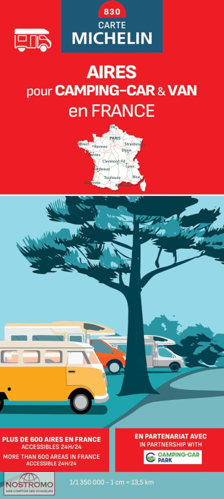 830 - AIRES POUR CAMPINGS-CAR & VAN | carte routière Michelin