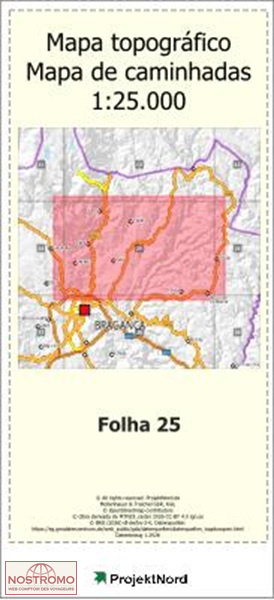 025 AVELEDA (BRAGANÇA) | carte topographique Projektnord