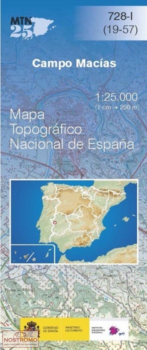 728-1 CAMPO MACÍAS | carte topographique CNIG