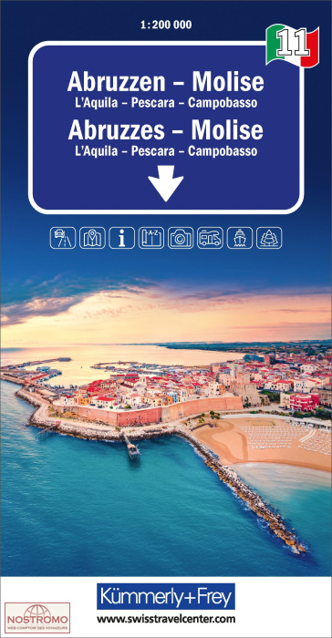11 ABRUZZO - MOLISE | Kummerly+Frey road map