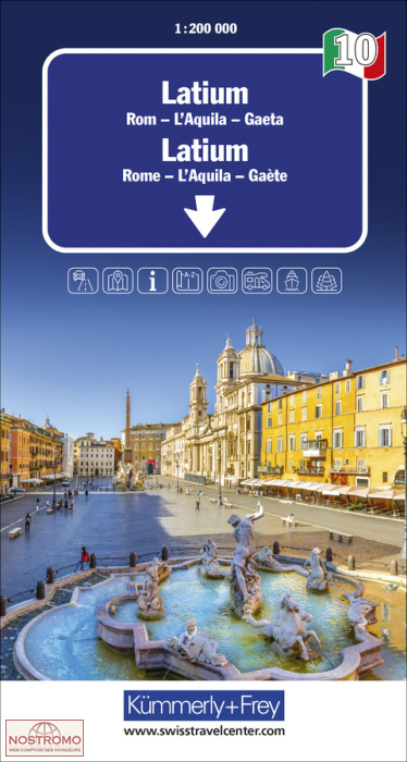 10 LATIUM | carte routière Kummerly+Frey