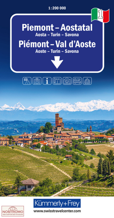 01 PIEDMONT - VALLE D'AOSTA | Kummerly+Frey road map