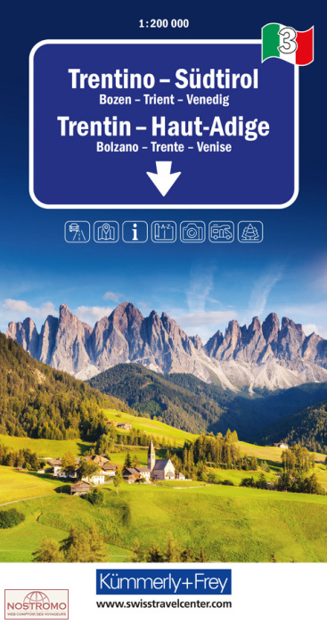 03 TRENTIN - HAUT-ADIGE | carte routière Kummerly+Frey