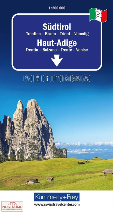03 TRENTIN - HAUT-ADIGE | carte routière Kummerly+Frey