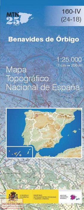 160-4 BENAVIDES DE ÓRBIGO | carte topographique CNIG
