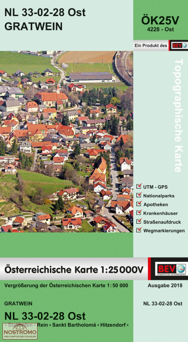 4228-OST GRATWEIN | carte topographique BEV
