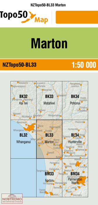 BL33 MARTON | carte topographique LINZ