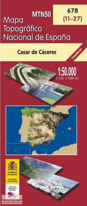 678 CASAR DE CÁCERES | carte topographique CNIG