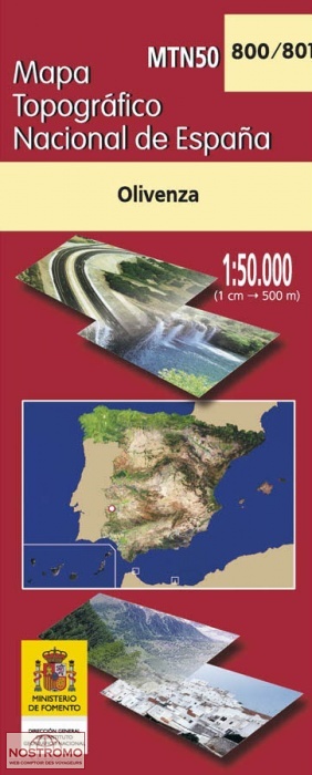 800/801 OLIVENZA | carte topographique CNIG