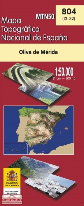 804 OLIVA DE MERIDA | carte topographique CNIG