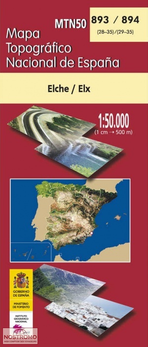 893/894 ELCHE/ELX | carte topographique CNIG