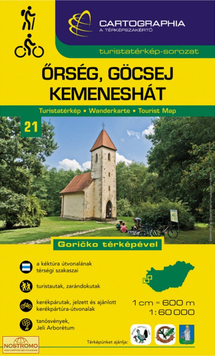21 ÖRSEG - GÖCSEJ - KEMENESHÁT | carte de randonnée Cartographia