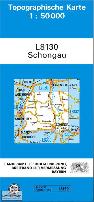 L8130 SCHONGAU | carte topographique LDBV