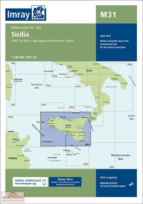 M31 SICILE | carte marine Imray