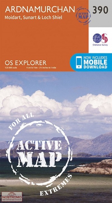390 ARDNAMURCHAN - MOIDART, SUNART & LOCH SHIEL | OS hiking map
