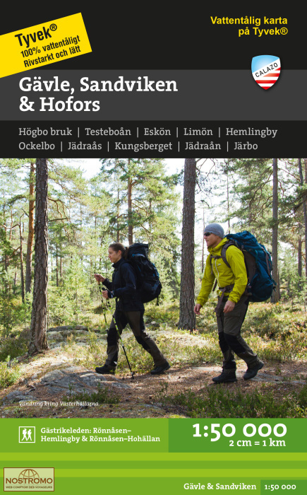 GÄVLE, SANDVIKEN & HOFORS | carte de randonnée Calazo