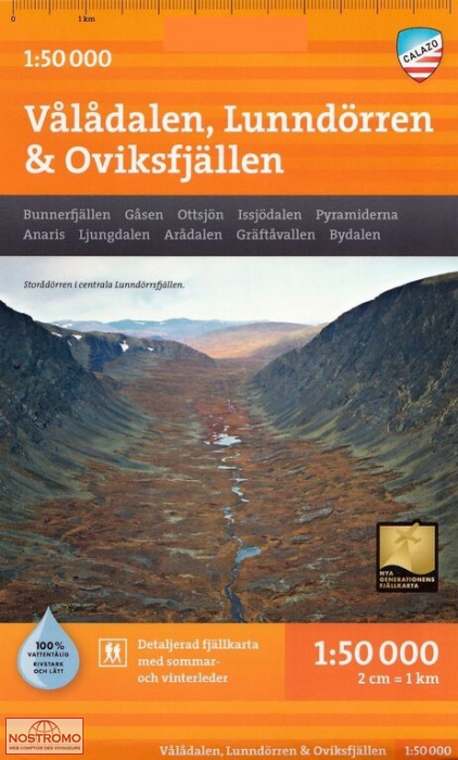 VÅLÅDALEN, LUNNDÖRREN & OVIKSFJÄLLEN | carte de randonnée Calazo