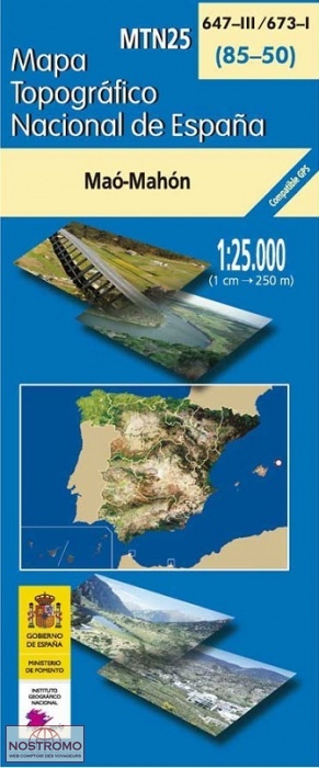 647-3/673-1 MAÓ-MAHÓN | carte topographique CNIG