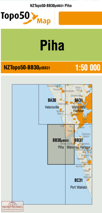 BB30 PIHA | carte topographique LINZ