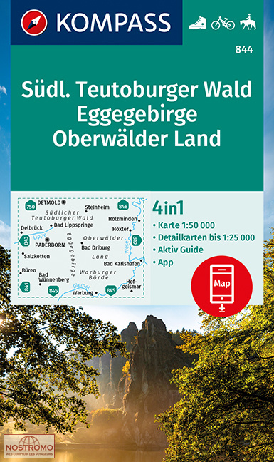 844 SÜDLICHER TEUTOBURGER WALD | Kompass hiking map