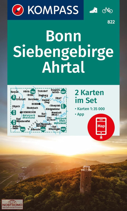 822 BONN - SIEBENGEBIRGE - AHRTAL | Kompass hiking maps