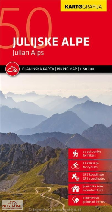 JULIAN ALPS | Kartografija hiking map