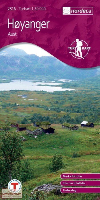 2816 HØYANGER AUST | carte de randonnée Nordeca