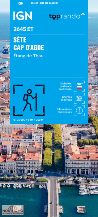 2645ET SÈTE - CAP D'ADGE | carte de randonnée IGN