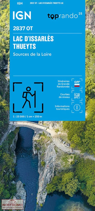 2837OT LAC D'ISSARLES - THUEYTS | carte de randonnée IGN