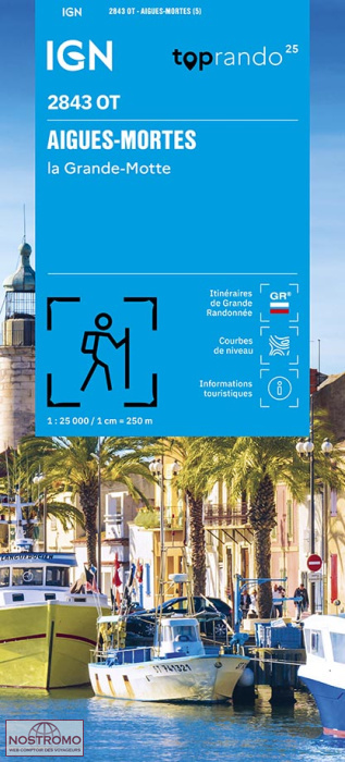 2843OT AIGUES-MORTES | carte de randonnée IGN