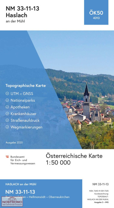 4313 HASLACH AN DER MÜHL | carte topographique BEV