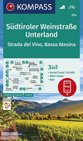 SÜDTIROLER WEINSTRASSE - UNTERLAND 074 | Kompass hiking map